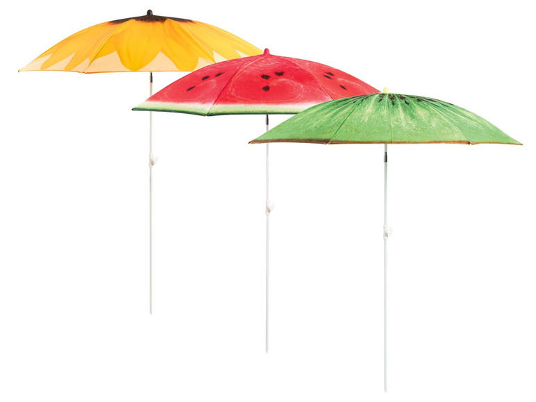 Gehe zu Vollbildansicht: FLORABEST Sonnenschirm »Früchte«, 160 cm Durchmesser, UV-Schutz 50+, Knickvorrichtung - Bild 1