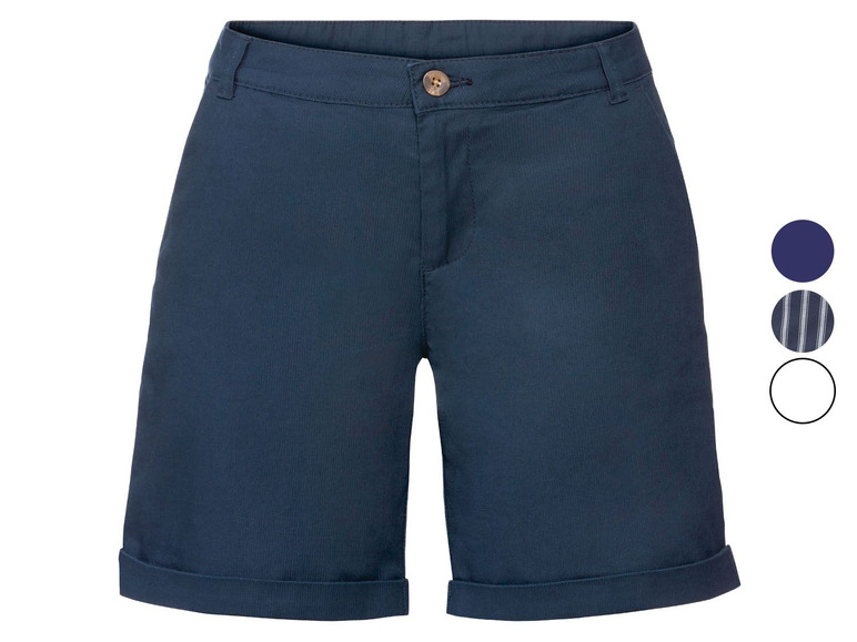 Dunkelblaue Chino Shorts mit umgeschlagenem Saum.