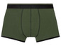 Grüne Boxershorts mit schwarzem Bund.