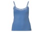 Ein blaues Tanktop mit Spitze