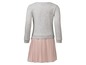 Graues Sweatshirtkleid mit Plisseerock.