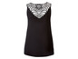 Schwarzes Tanktop mit Spitzendetail