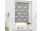 Ein graues Wave-Rollo an einem Fenster.