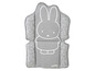 Ein grauer Miffy-Sitzverkleinerer mit Miffy-Muster.