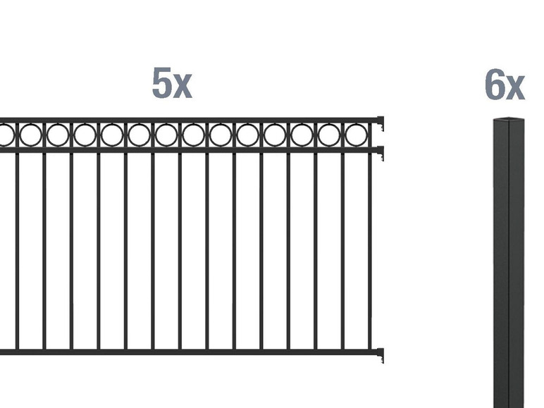 Gehe zu Vollbildansicht: ALBERTS Zaun-Grundset Circle, zum Einbetonieren - Bild 2