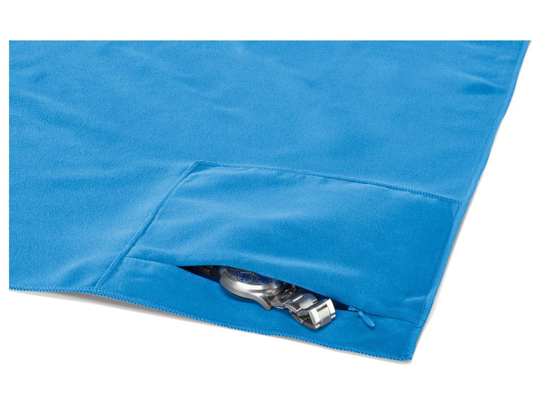 Gehe zu Vollbildansicht: CRIVIT® Sporthandtuch, mit integrierter Reßverschlusstasche, 130 x 80 cm, aus Polyester - Bild 12