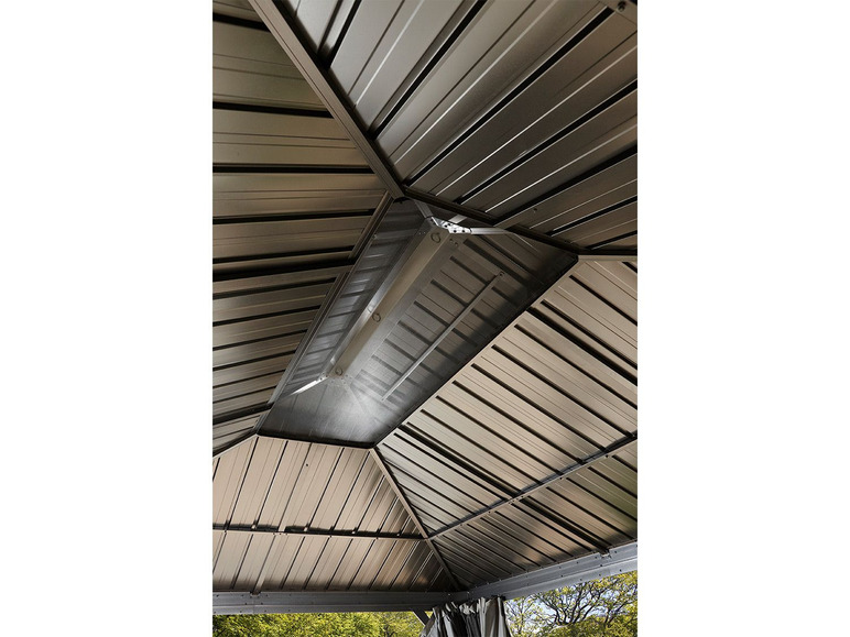 Gehe zu Vollbildansicht: SOJAG Canada Pavillon »Messina«, aus Aluminium, Stahldach mit Lüftung, inkl. Fliegengitter - Bild 7