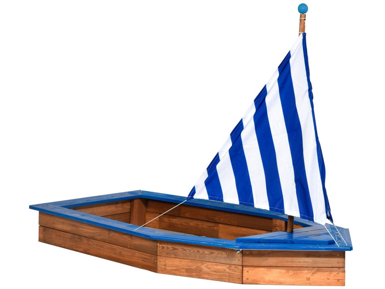 Gehe zu Vollbildansicht: dobar Sandkasten Schiff, mit Segel, Truhe als Aufbewahrungsmöglichkeit, aus Kiefernholz - Bild 2