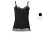 Schwarzes Tanktop mit Spitze