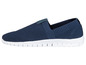 Blaue Slip-on-Sneaker mit weißer Sohle