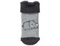 Graue Babysocken mit einem Nashorn