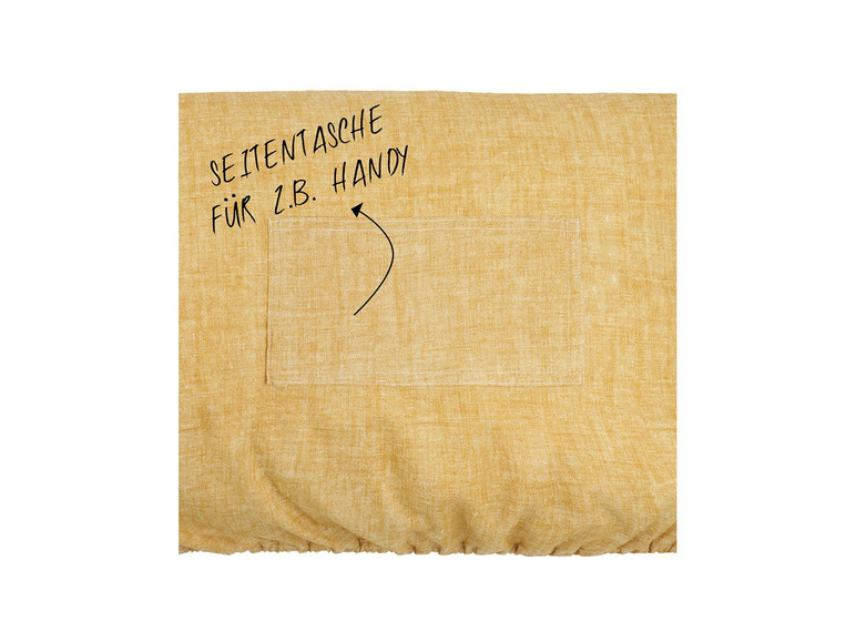 Gehe zu Vollbildansicht: Face-2-Face Baumwoll-Spannbettlaken Lino in Leinenoptik mit Tasche - Bild 3