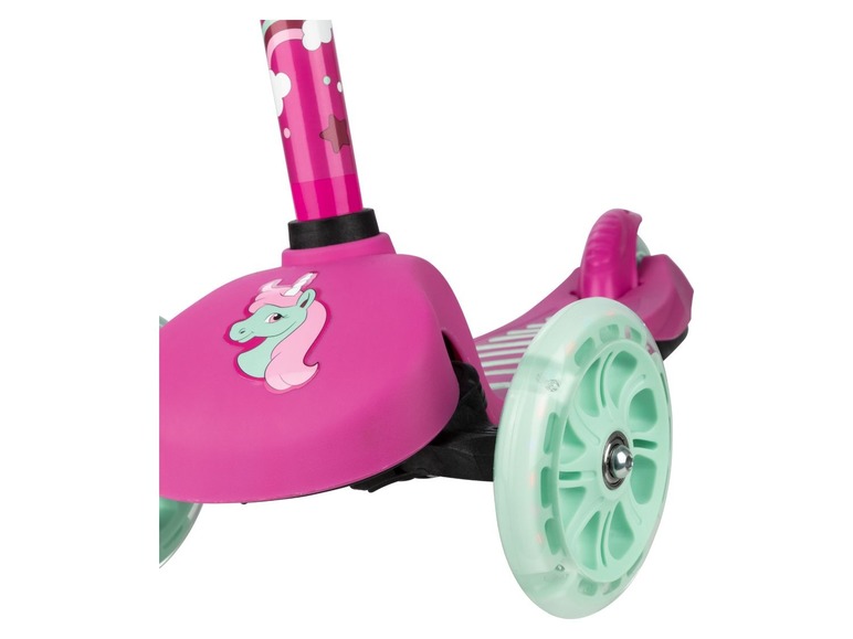 Gehe zu Vollbildansicht: Playtive JUNIOR PLAYTIVE® JUNIOR Kinder Scooter, mit LED-Rollen, Hinterrad-Reibungsbremse, ab 3 Jahren - Bild 5