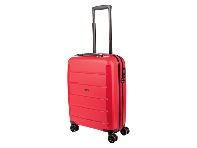 Gehe zu Vollbildansicht: TOPMOVE® Koffer, 30 L Volumen, bis 10 kg Füllgewicht, 4 Rollen, Polypropylen-Schale, rot - Bild 1