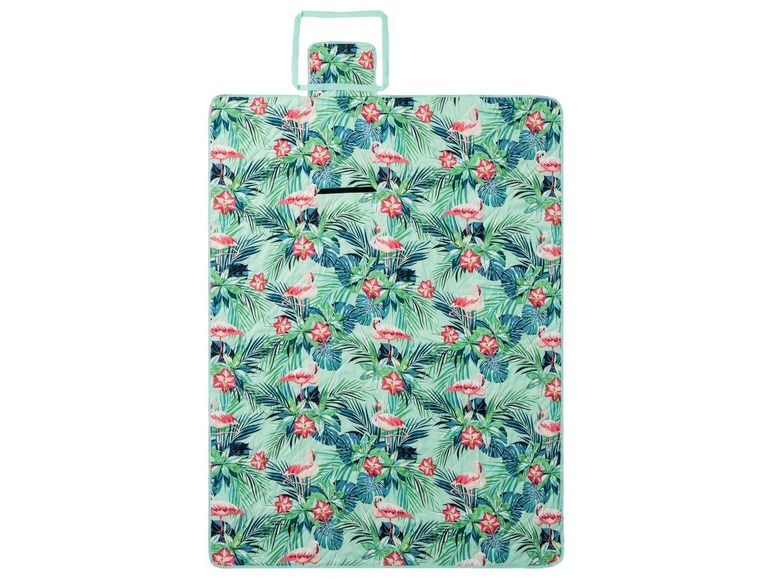 Picknickdecke mit Flamingos und tropischem Muster