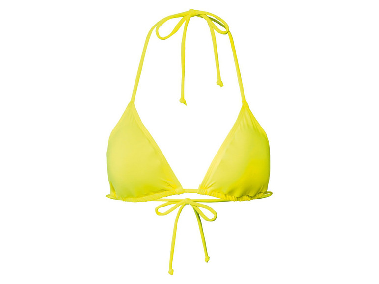 Gelber Bikini-Oberteil mit Halstband.