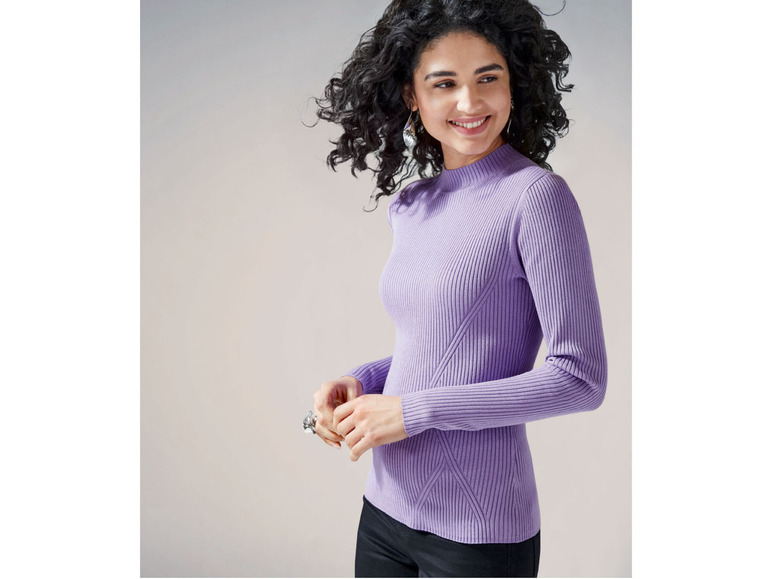 Gehe zu Vollbildansicht: esmara Damen Pullover, in Rippstrick-Qualität - Bild 6