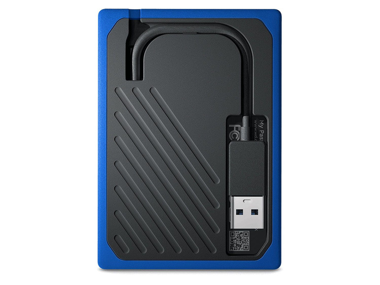 Gehe zu Vollbildansicht: WD My Passport Go 1TB SSD Black-Blue - Bild 3
