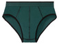 Grüne Unterhose mit schwarzem Bund.