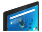 Ein schwarzes Lenovo Tablet mit Google Chrome und dem Google Play Store.