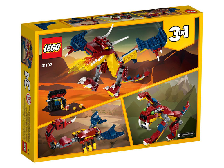 Gehe zu Vollbildansicht: LEGO® Creator 31102 »Feuerdrache«, 3-in-1-Set - Bild 2