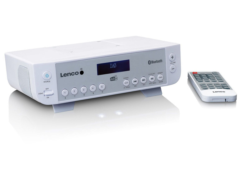 Gehe zu Vollbildansicht: Lenco KCR-200WH Küchenradio (unterbaufähig) mit DAB+ und Bluetooth - Bild 2