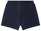 Dunkelblaue Baumwollshorts.