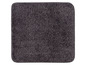 Eine dunkelgraue Badezimmermatte mit weicher Textur.