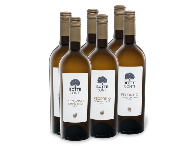 6 x 0,75-l-Flasche Weinpaket Pecorino Terre di Chieti IGT trocken, Weißwein