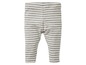 Gestreifte Baby-Leggings.