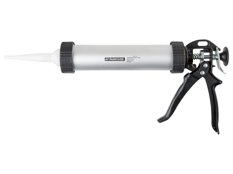 Ein Parkside Silikon-Pistole mit Metallzylinder
