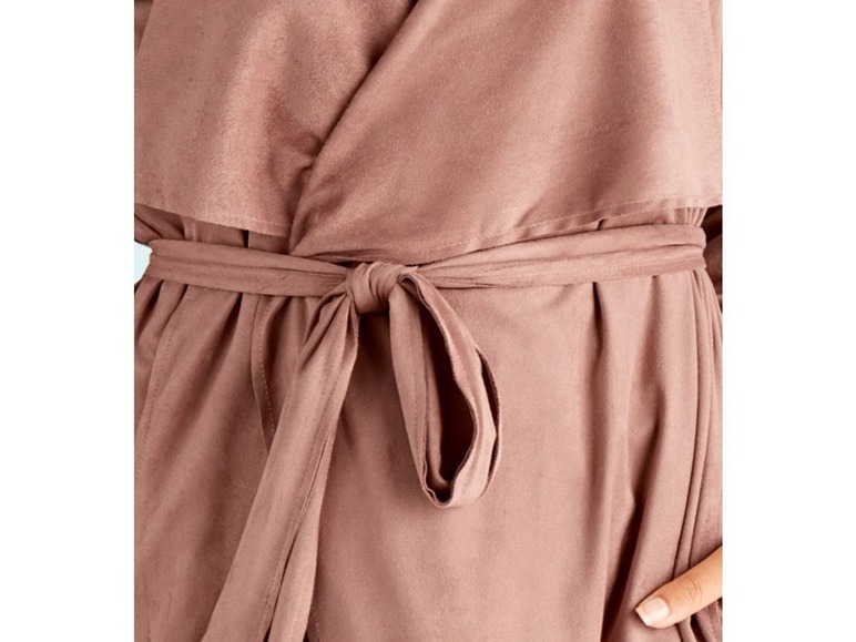 Gehe zu Vollbildansicht: ESMARA® Mantel Damen, in Veloursleder-Optik, mit Schulterzone - Bild 10