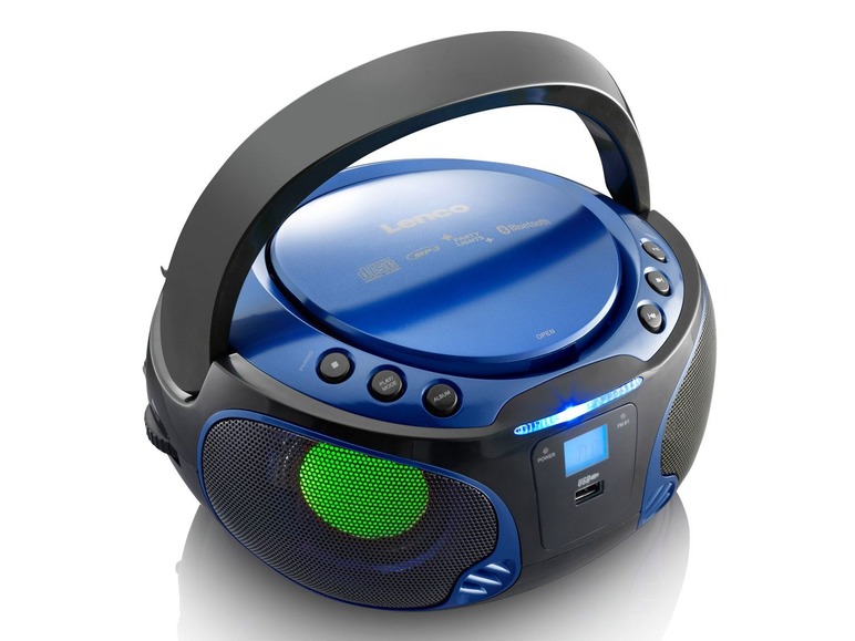 Gehe zu Vollbildansicht: Lenco SCD-550 Tragbarer CD-Radiorekorder mit MP3, USB, Bluetooth und Lichteffekten - Bild 12
