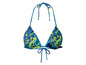 Ein blauer Bikini mit Marmor-Muster.