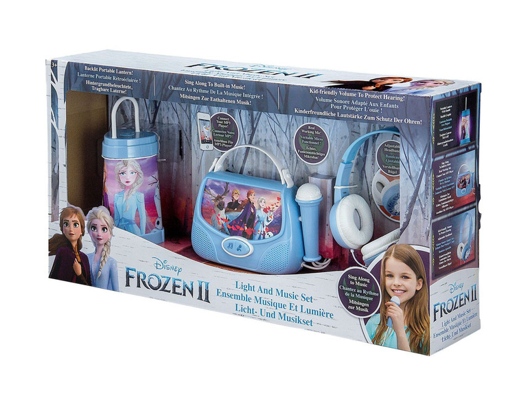 Gehe zu Vollbildansicht: ekids Frozen 2 Bundle bestehend aus Kopfhörer Karaoke Nachtlampe - Bild 2