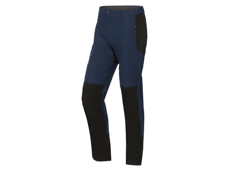 Dunkelblaue Hose mit schwarzen Details