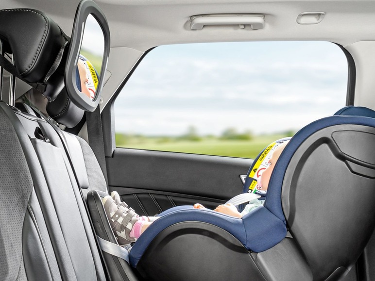 Gehe zu Vollbildansicht: Reer Auto-Sicherheitsspiegel mit Licht »BabyView«, große, gewölbte Spiegelfläche - Bild 4