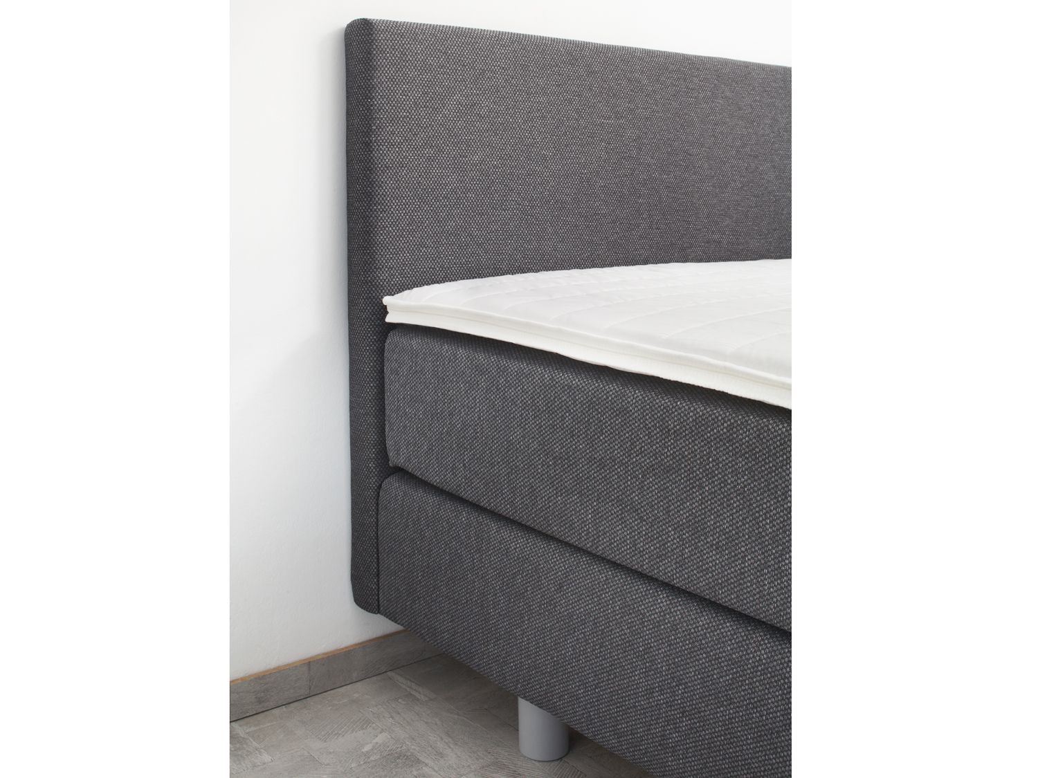 SUN GARDEN Polsterbett in Boxspringoptik ADELAIDE (Grau, 140 x 200 cm) – Bild 2 von 4