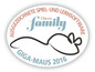 Giga-Maus 2016-Aufkleber mit 'Eltern Family' Logo für ausgezeichnete Spiel- und Lernsoftware.
