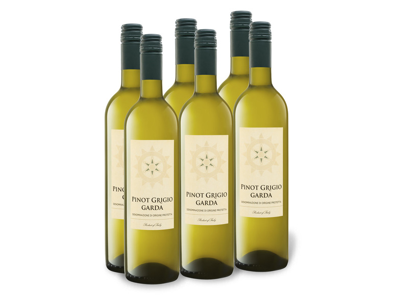 Pinot x 6 Garda trocken, DOP 0,75-l-Flasche Grigio Weißwein Weinpaket
