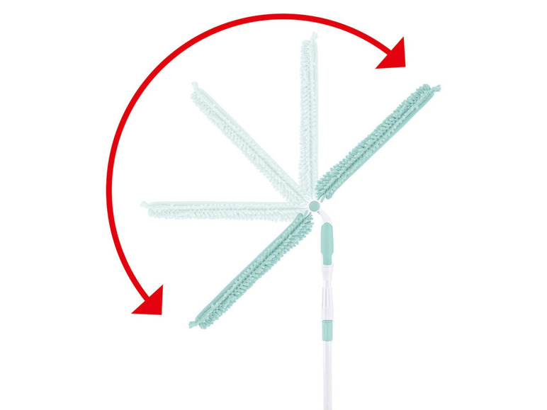 Gehe zu Vollbildansicht: AQUAPUR® Microfaser-Wischer, mit 5-stufig winkelbarem Kopf, 2 Wischbezüge - Bild 6