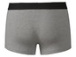 Graue Boxershorts mit schwarzem Bund.