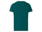 Ein dunkelgrünes T-Shirt mit kurzen Ärmeln.