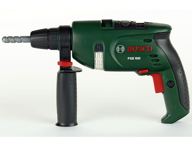 Ein grüner Bosch PSB 1000 Schraubendreher mit einem Bohrer