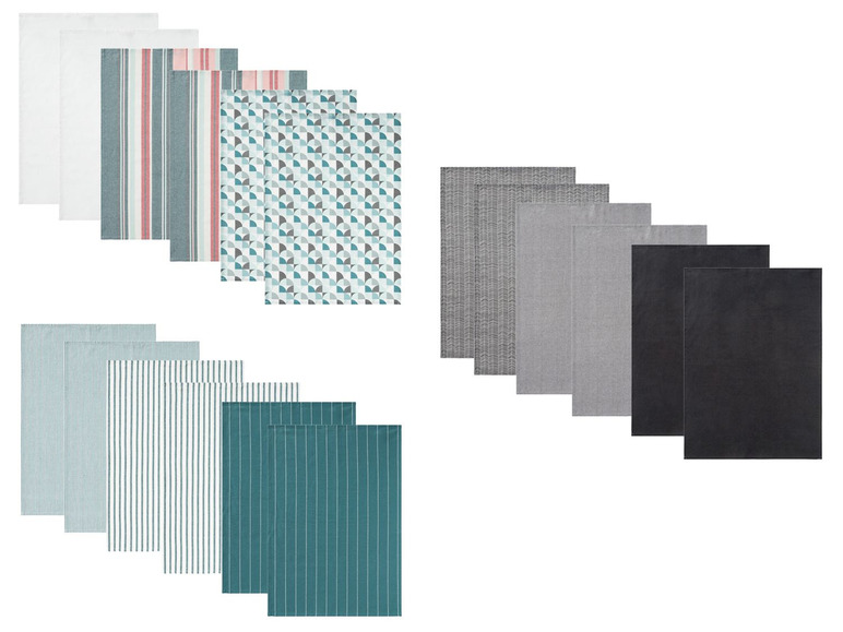 Gehe zu Vollbildansicht: MERADISO® Geschirrtücher, 6 Stück, 50 x 70 cm, aus reiner Baumwolle - Bild 1