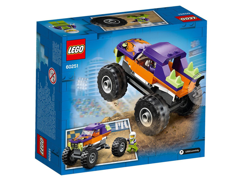 Gehe zu Vollbildansicht: LEGO® City Monster-Truck »60251«, 55 Teile, mit grobstolligen Reifen, ab 5 Jahren - Bild 2