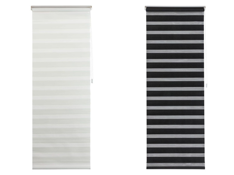 Gehe zu Vollbildansicht: MELINERA® Duo/ Zebra Rollo, für Tür oder bodentiefe Fenster, 80 x 210 cm - Bild 1