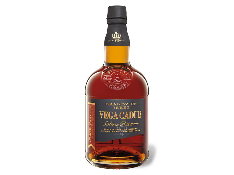 Gehe zu Vollbildansicht: Vega Cadur Brandy de Jerez Solera Reserva 36% Vol - Bild 1