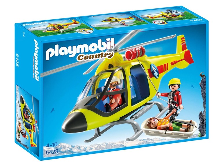 Gehe zu Vollbildansicht: Playmobil Helikopter der Bergrettung - Bild 1