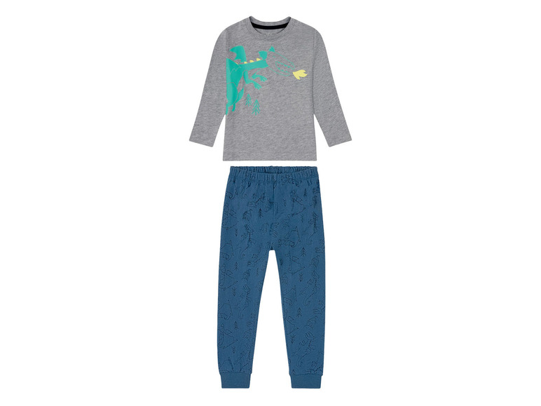 Gehe zu Vollbildansicht: lupilu® Kleinkinder Jungen Pyjama, aus reiner Baumwwolle - Bild 2
